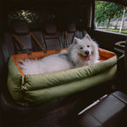 Funny Fuzzy Pet Car Seat Carrier Green Waterproof Anti-Scratch Travel Bed for Dogs Cats — Image 13