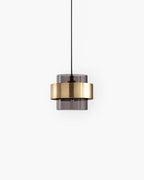 Modern Brass and Glass Pendant Light Elegant Ceiling Fixture — Image 7