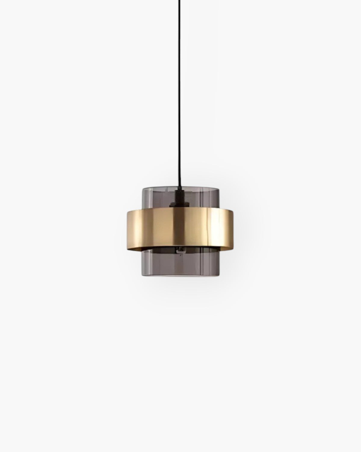 Modern Brass and Glass Pendant Light Elegant Ceiling Fixture — Image 7
