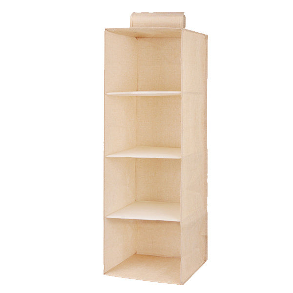 Hanging Closet Organizer with Shelves Durable Fabric Storage Solution Grey — Image 8