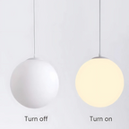 Modern Pendant Light Fixture - Adjustable Glass Shade, White, Multiple Sizes — Image 5