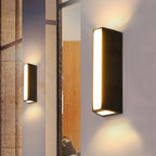 Modern LED Outdoor Wall Light Fixture Black Weatherproof Energy Efficient — Image 4