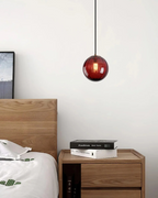 Modern Glass Pendant Light Elegant Globe Design Multiple Colors for Dining Room Kitchen Living Space — Image 17