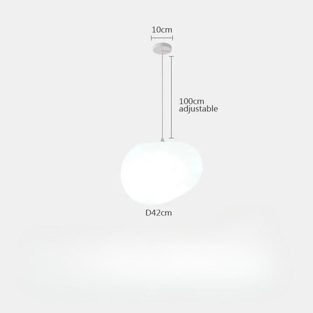 Modern Pendant Light Fixture - Adjustable Glass Shade, White, Multiple Sizes — Image 10