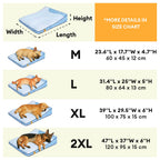 FUNNYFUZZY Orthopedic Dog Bed Blue Gel Memory Foam Washable Cover Large Size Pet Mattress — Image 7