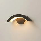 Modern LED Outdoor Wall Light with Motion Sensor, Black, Aluminum, Waterproof, Energy Efficient — Image 4