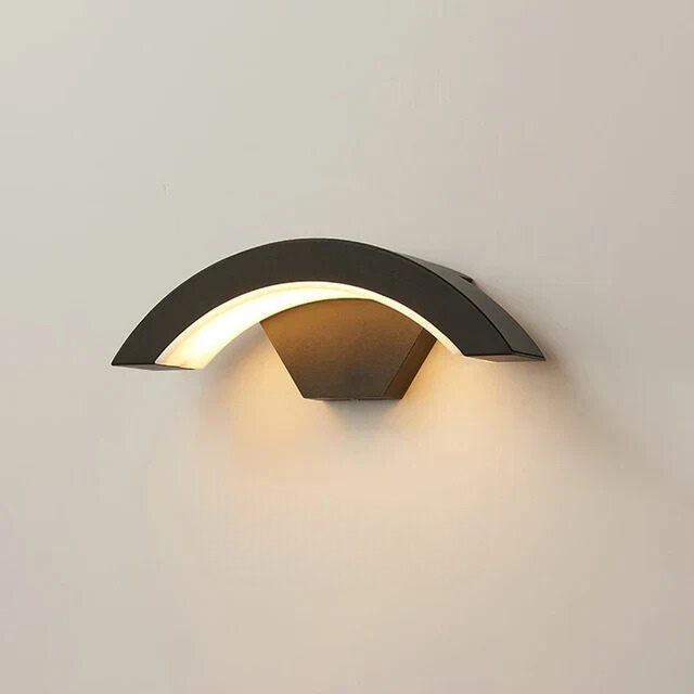 Modern LED Outdoor Wall Light with Motion Sensor, Black, Aluminum, Waterproof, Energy Efficient — Image 4