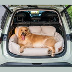 Funny Fuzzy Pet Car Seat Bed Plush Cushion Safety Belts Gray — Image 6