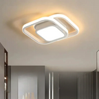Modern LED Ceiling Light Fixture - Black & White, Metal, 12-inch — Image 2