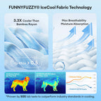 FUNNYFUZZY Orthopedic Dog Bed Blue Gel Memory Foam Washable Cover Large Size Pet Mattress — Image 5