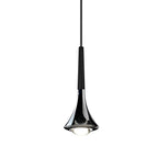 Modern Pendant Light Fixture Chrome Finish Adjustable Height LED Dining Room — Image 6
