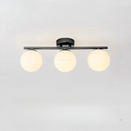Ascelin Modern Ceiling Light Fixture - Gold & Black, Glass Globes, 2-3 Bulbs — Image 11