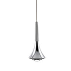 Modern Pendant Light Fixture Chrome Finish Adjustable Height LED Dining Room — Image 8