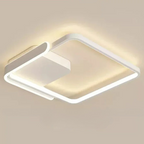 Modern LED Ceiling Light Fixture Acrylic Circular Design White Black — Image 8