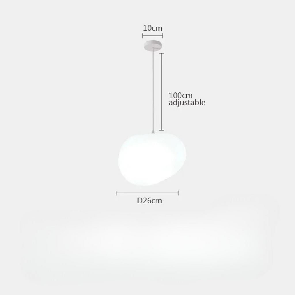 Modern Pendant Light Fixture - Adjustable Glass Shade, White, Multiple Sizes — Image 8