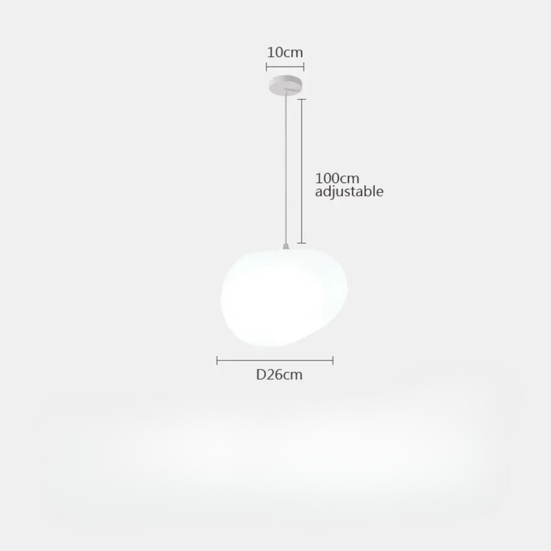 Modern Pendant Light Fixture - Adjustable Glass Shade, White, Multiple Sizes — Image 8