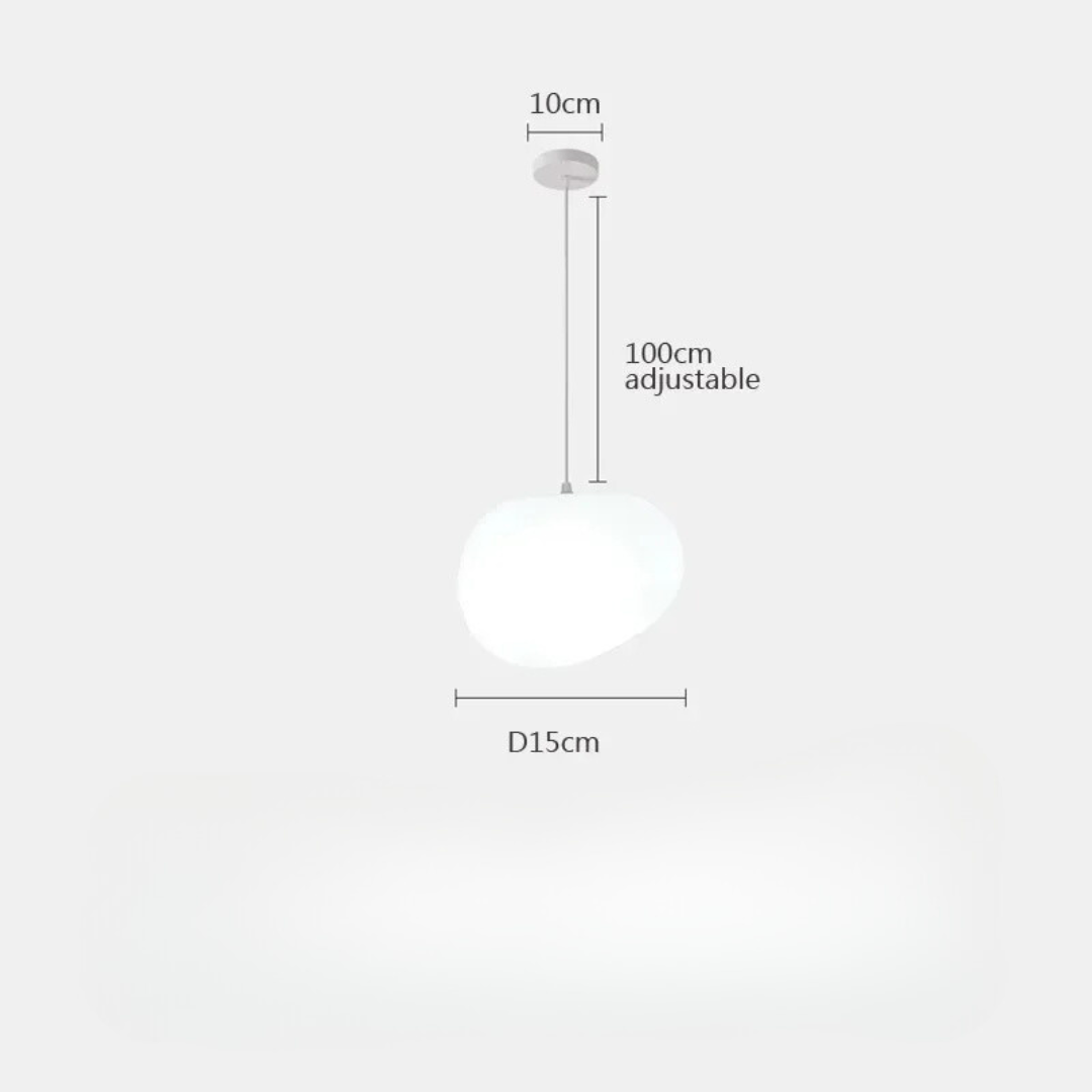 Modern Pendant Light Fixture - Adjustable Glass Shade, White, Multiple Sizes — Image 6