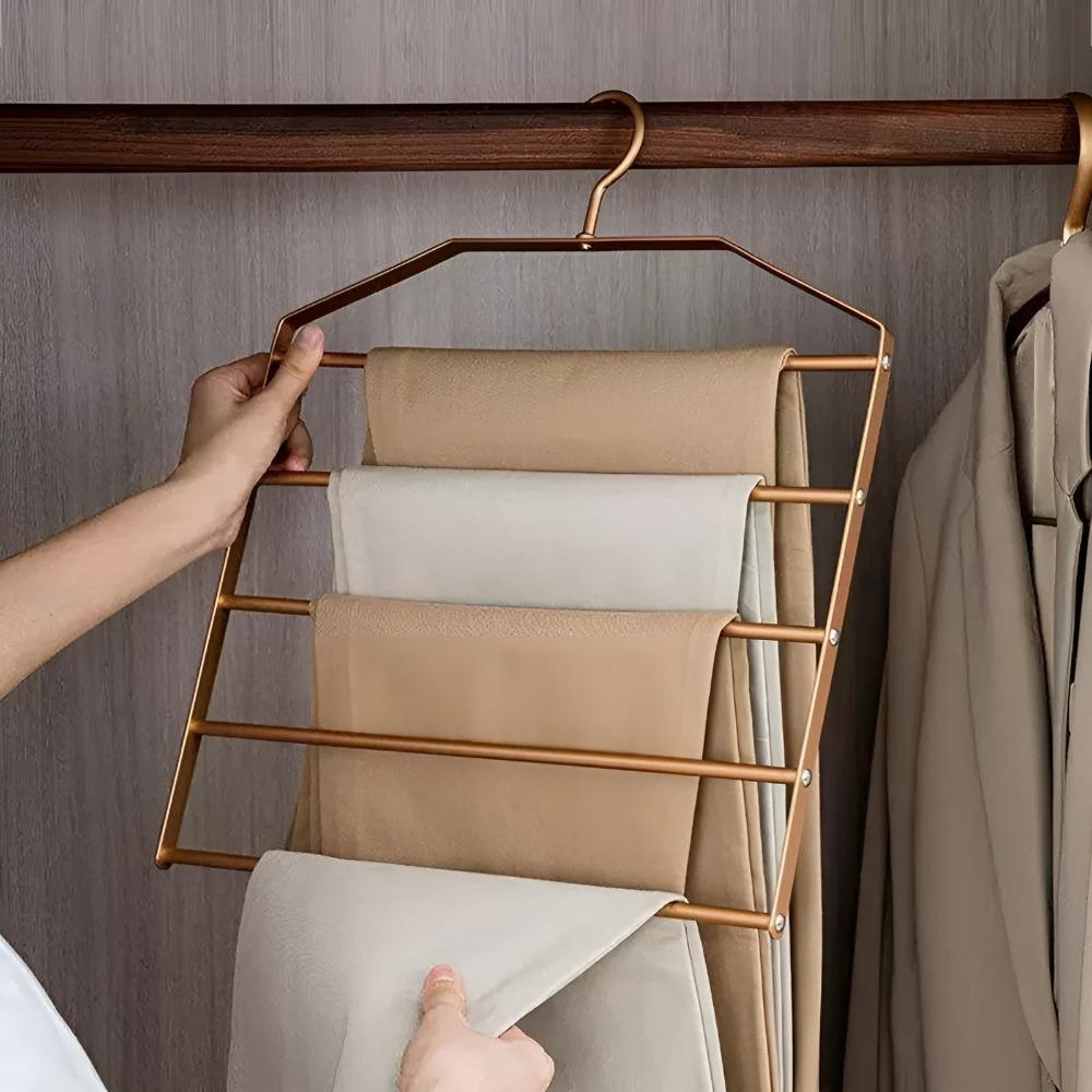 SpaceMax Multi-Layer Metal Pants Hanger Bronze Steel Closet Organizer — Image 2