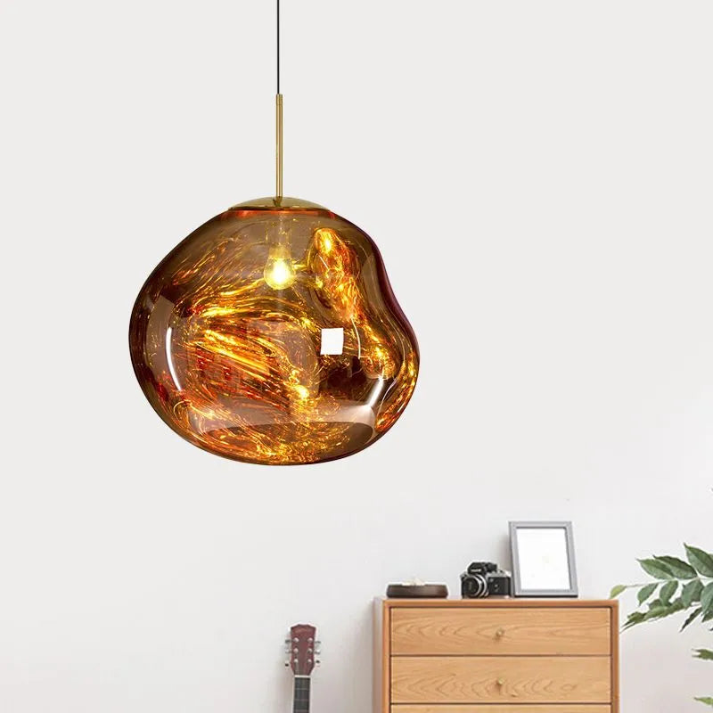 Artistic Glass Pendant Light Handcrafted Blown Glass Ceiling Fixture Modern Design — Image 13