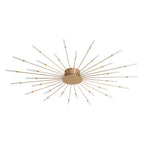 Modern Sputnik LED Ceiling Light Fixture Metal Starburst Chandelier Black Gold — Image 24