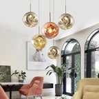 Artistic Glass Pendant Light Handcrafted Blown Glass Ceiling Fixture Modern Design — Image 12