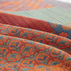 Patchwork Quilt Set Cotton Multicolor Reversible Lightweight Bedding King — Image 5