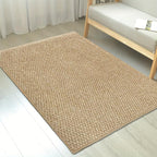 Handwoven Jute Area Rug Natural Fiber Eco-Friendly Textured Floor Mat — Image 3