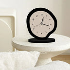 Artistic Modern Table Clock Unique Abstract Design Silent Non-Ticking Quartz Movement — Main Image