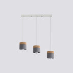 Scandinavian Pendant Light Wood Metal Cylinder Ceiling Fixture Multi-Color — Image 15