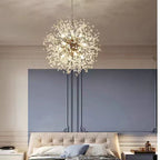 Luxurious Crystal Chandelier Pendant Light Fixture Dandelion Design Gold — Image 3