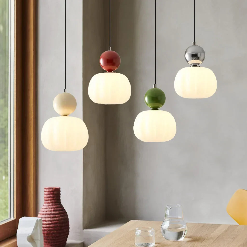 Modern Pendant Light Fixture Glass Sphere Design for Living Room Bedroom Kitchen Dining Area — Image 14