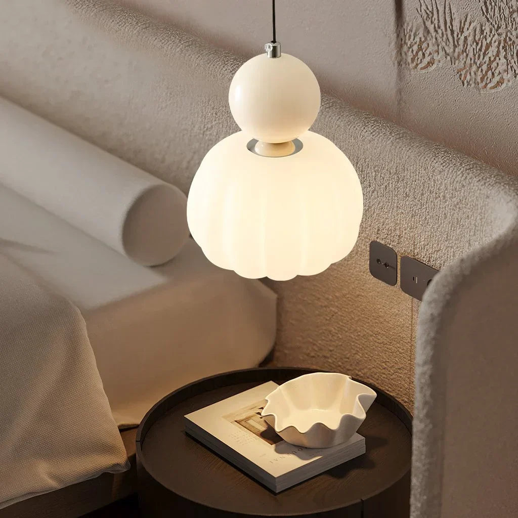Modern Pendant Light Fixture Glass Sphere Design for Living Room Bedroom Kitchen Dining Area — Image 2