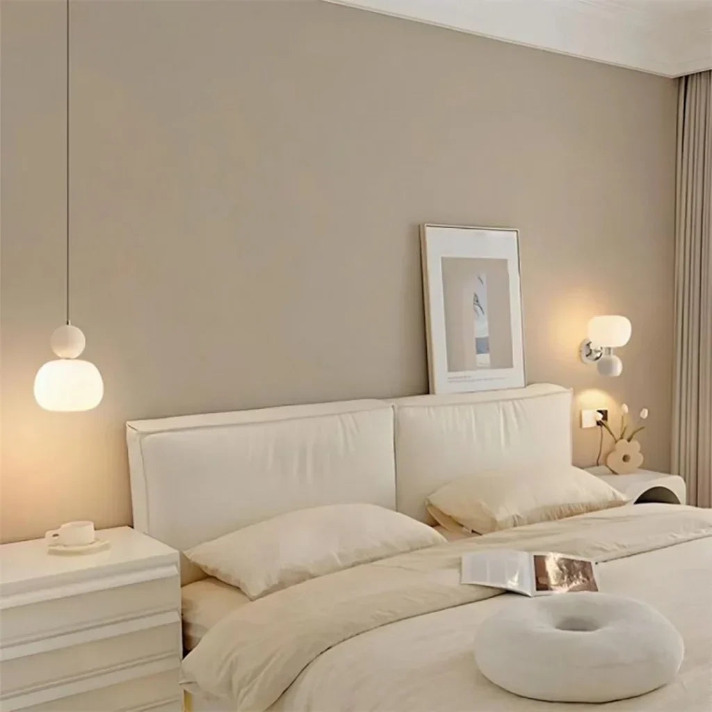Modern Pendant Light Fixture Glass Sphere Design for Living Room Bedroom Kitchen Dining Area — Image 4
