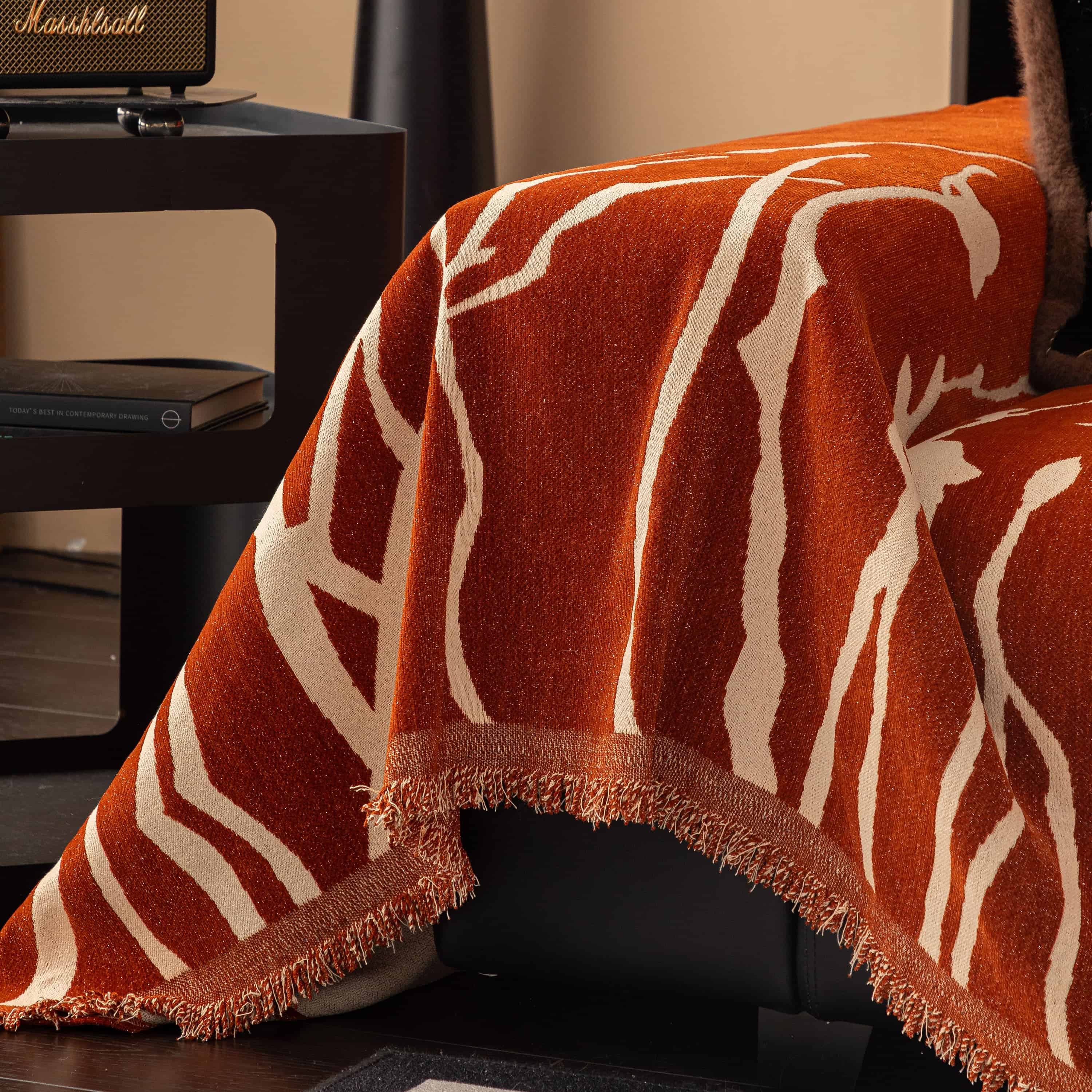 Luxury Chenille Sofa Cover Floral Pattern Couch Protector — Image 5
