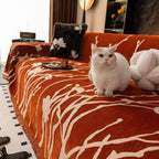 Luxury Chenille Sofa Cover Floral Pattern Couch Protector — Main Image