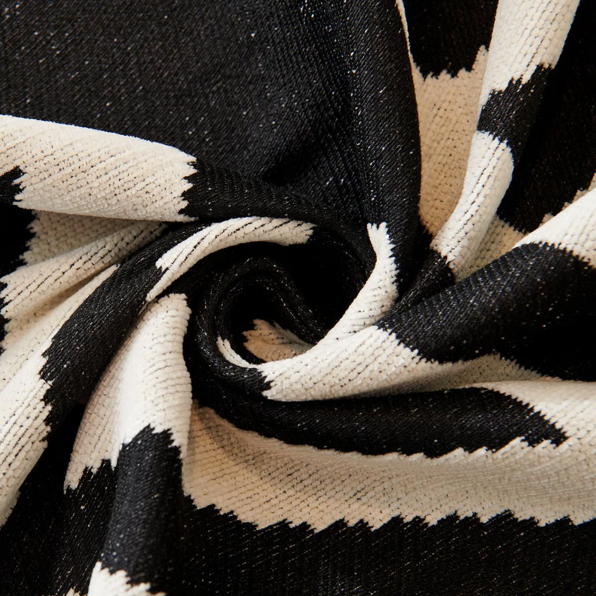 Geometric Pattern Cotton Sofa Cover Black White Woven Couch Protector — Image 6