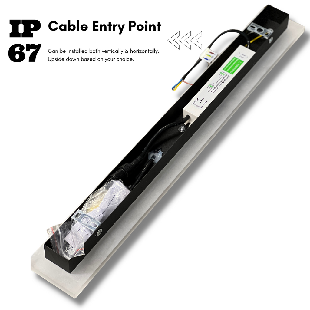 Modern LED Wall Light Sleek Black Aluminum 150cm IP67 Waterproof Indoor Outdoor — Image 15