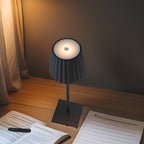 Modern LED Table Lamp Metal USB Rechargeable Touch Control Black — Image 7