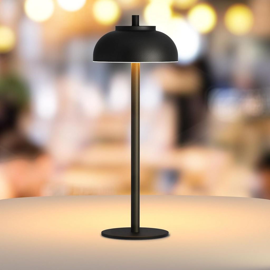 Modern LED Table Lamp Metal Rechargeable Adjustable Brightness Black Gold — Image 6