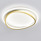 Modern LED Ceiling Light Fixture Acrylic Flush Mount Energy-Efficient Design White Gold — Image 3