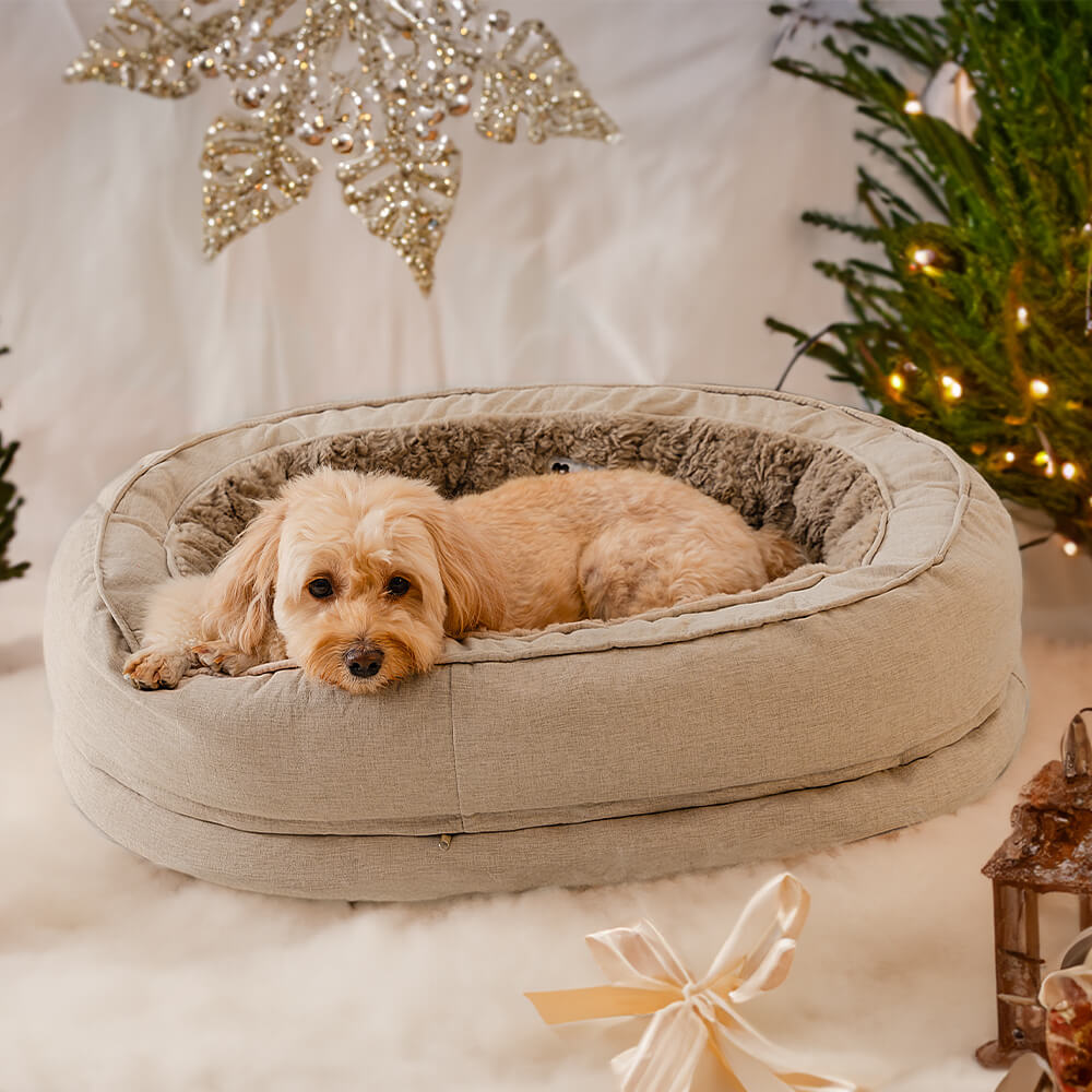 Funny Fuzzy Luxury Waterproof Pet Bed Soft Plush Cushion Anti-Slip Bottom — Image 13