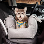 Funny Fuzzy Pet Car Seat Bed Soft Washable Cushion Safety Strap Anti-Slip Bottom — Image 11