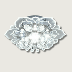 Luxury Crystal LED Ceiling Light Fixture - Multi-Color, Acrylic, 16-inch — Main Image