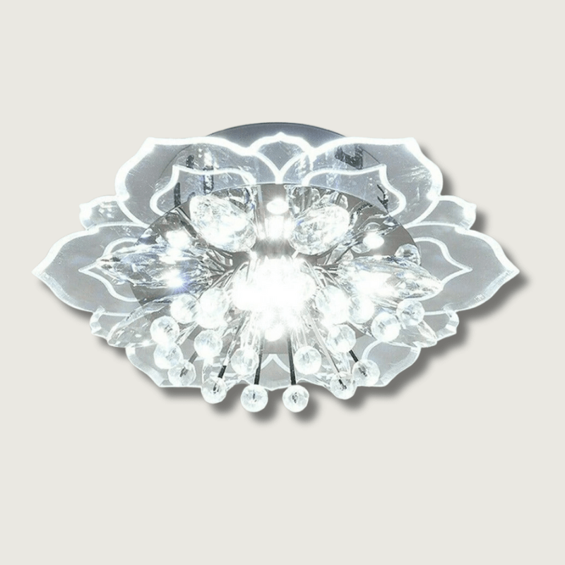 Luxury Crystal LED Ceiling Light Fixture - Multi-Color, Acrylic, 16-inch — Main Image