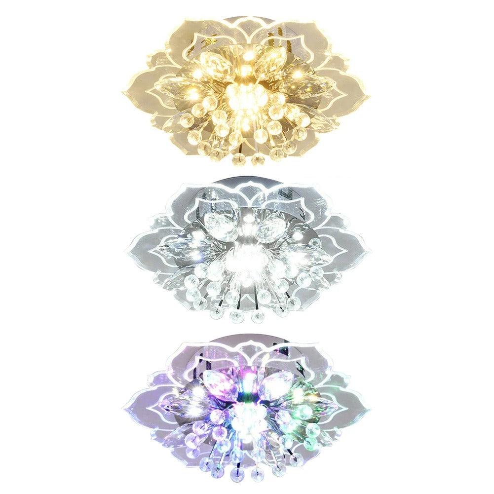 Luxury Crystal LED Ceiling Light Fixture - Multi-Color, Acrylic, 16-inch — Image 5