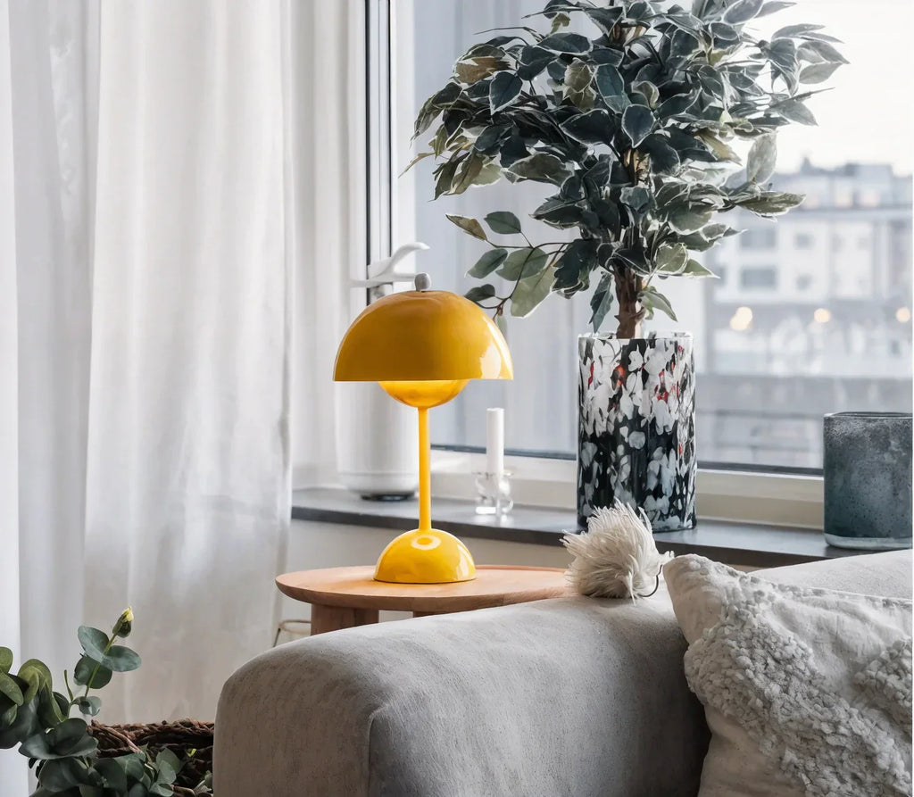 Modern Dome Table Lamp Metal Finish Multiple Colors 12" Height — Image 11