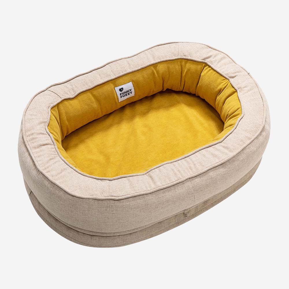 Funny Fuzzy Luxury Waterproof Pet Bed Soft Plush Cushion Anti-Slip Bottom — Image 2