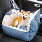 Funny Fuzzy Pet Car Seat Bed Convertible Travel Carrier with Safety Strap and Zipper Design — Image 15