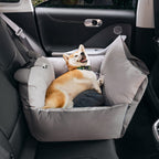 Funny Fuzzy Pet Car Seat Bed Convertible Travel Carrier with Safety Strap and Zipper Design — Main Image