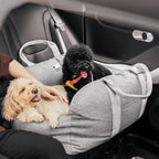 Funny Fuzzy Pet Car Seat Bed Soft Washable Cushion Safety Strap Anti-Slip Bottom — Image 13